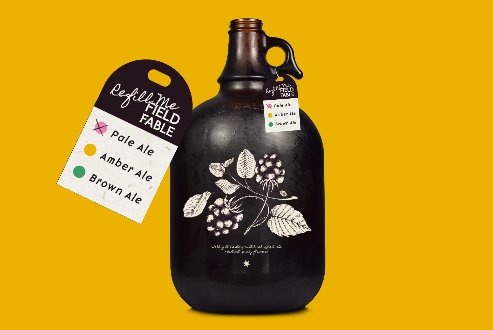 Huckleberry Sprucetip flavour varient spot illustration.