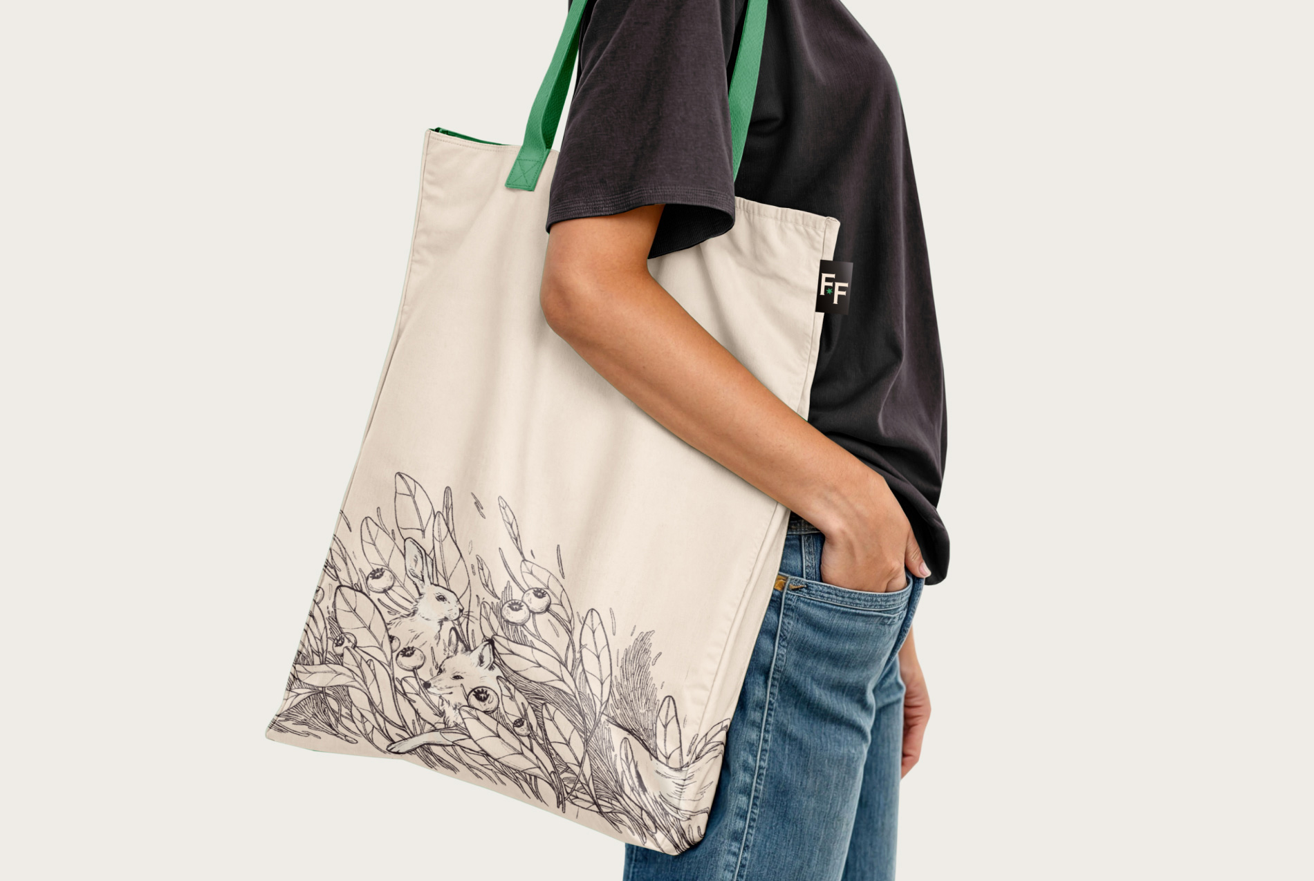 Field Fable refillable growler design with growler tag.