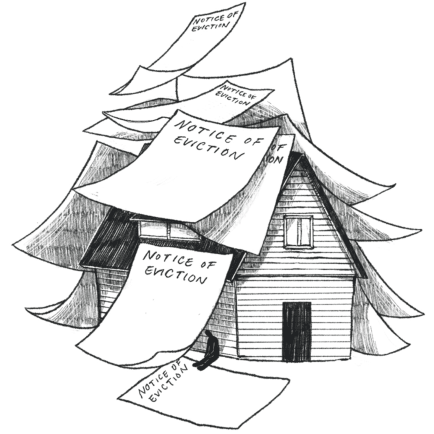 Housing crisis themed spot illustration for the Capilano Courier.