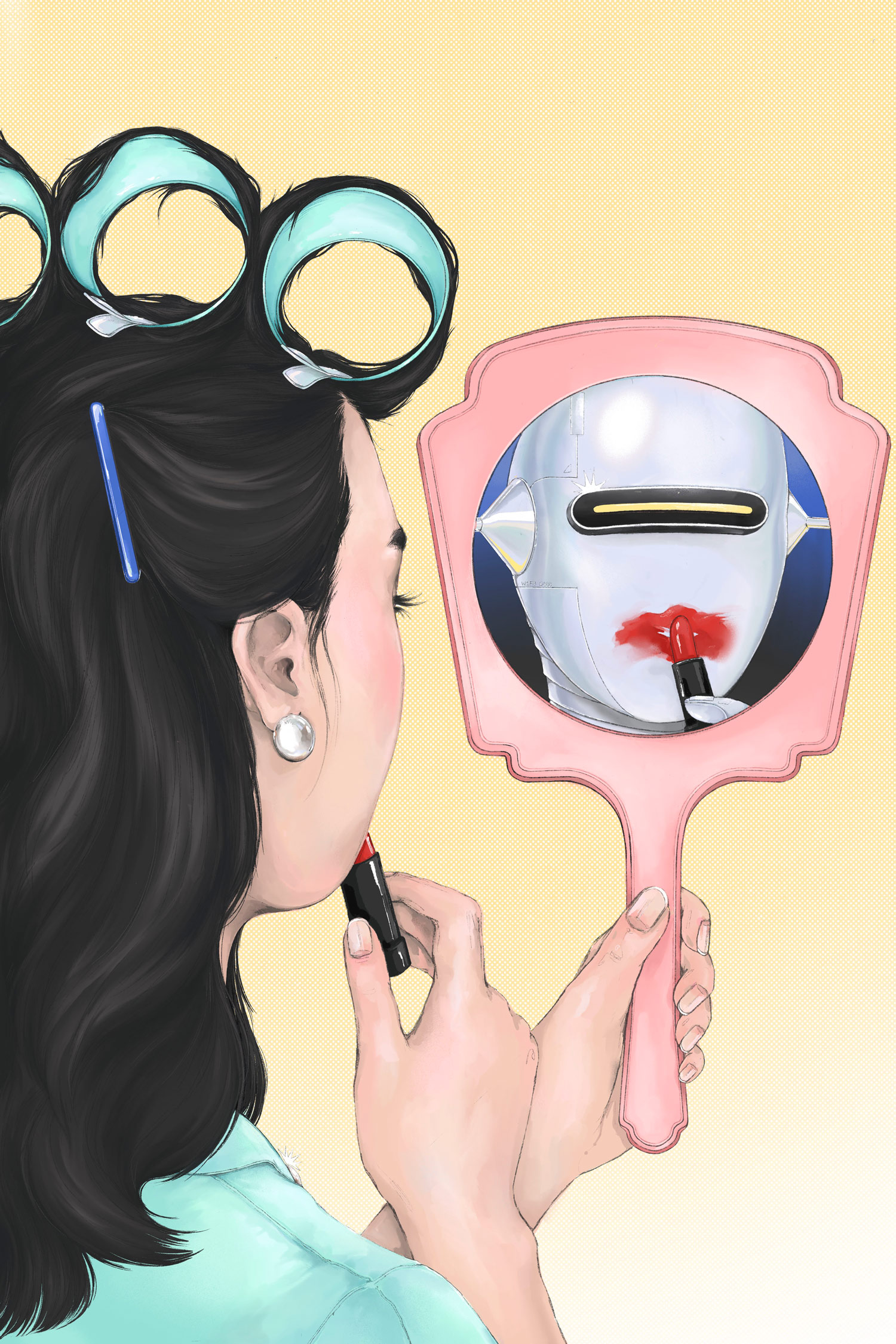 Inspired by retro-futurism and Hijime Sorayama, exploring past and future.