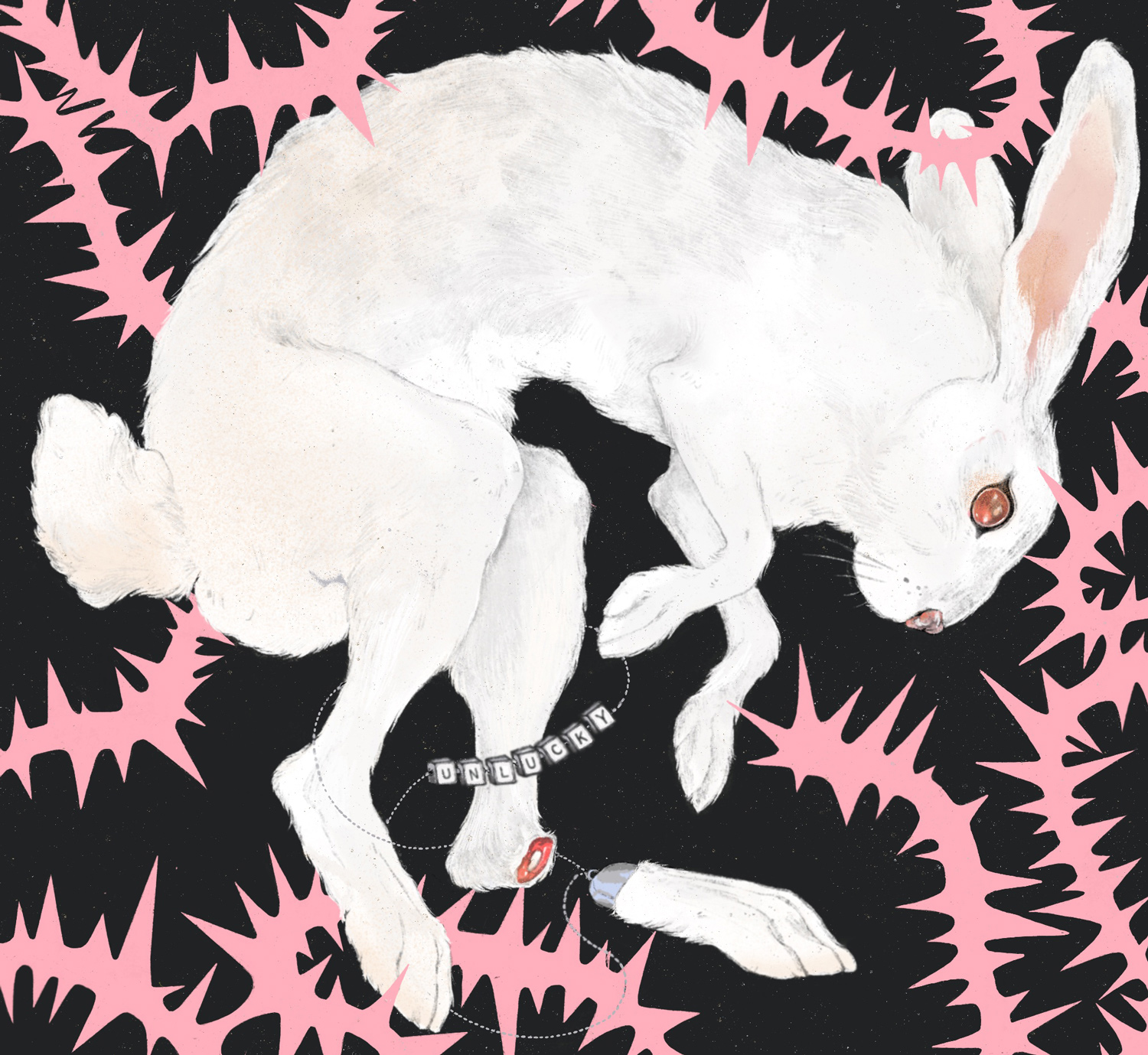 Illistration of a rabbit features as the cover artwork for the Liar 2025 issue.