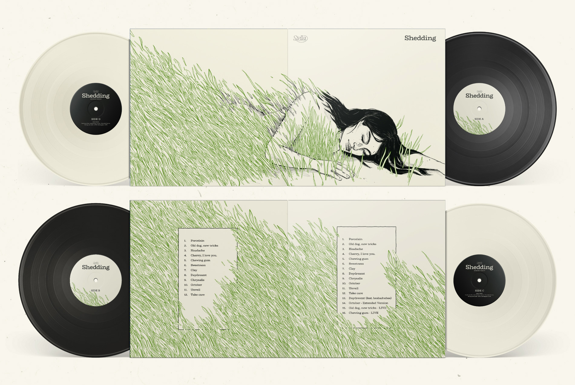 Shedding album cover design.
